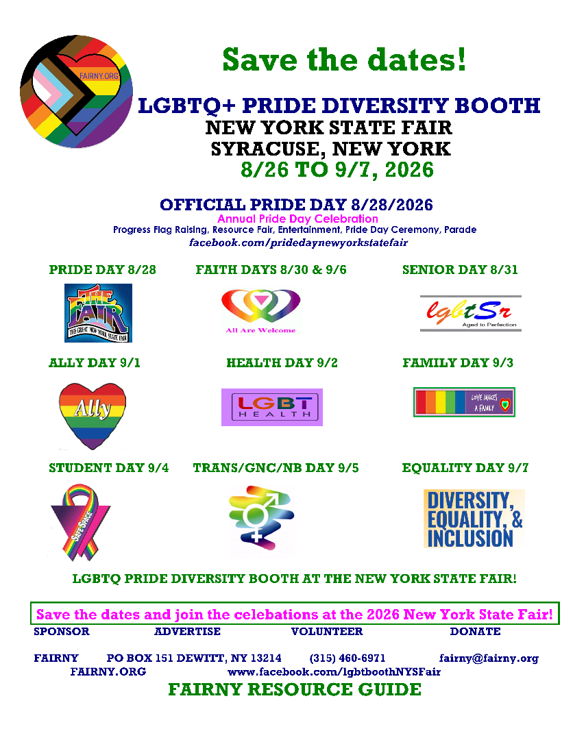 2026 LGBTQ Booth NYS Fair